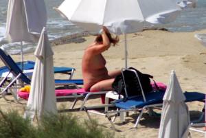 Large redhead woman in bikini in Agia Anna beach, Naxos-d7e4pwlqix.jpg